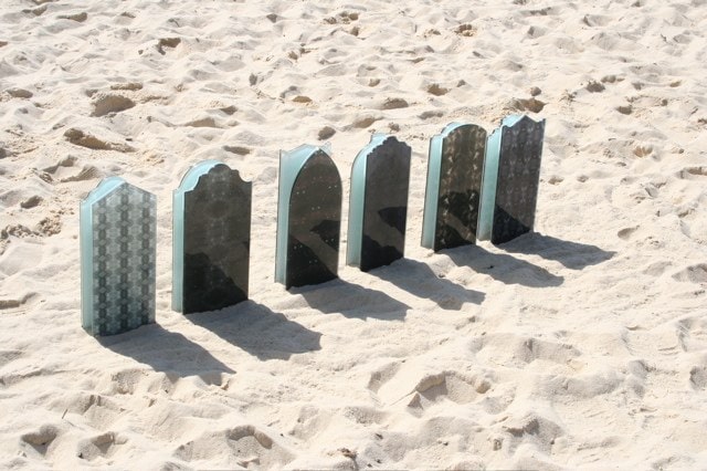 TOMBSTONES AT SCULPTURE BY THE SEA, SYDNEY